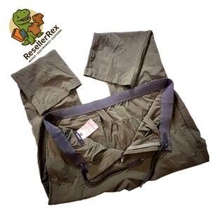 Pashko Mens Olive Green Cargo Pants Elastic Waist Drawstring Outdoor Size XL